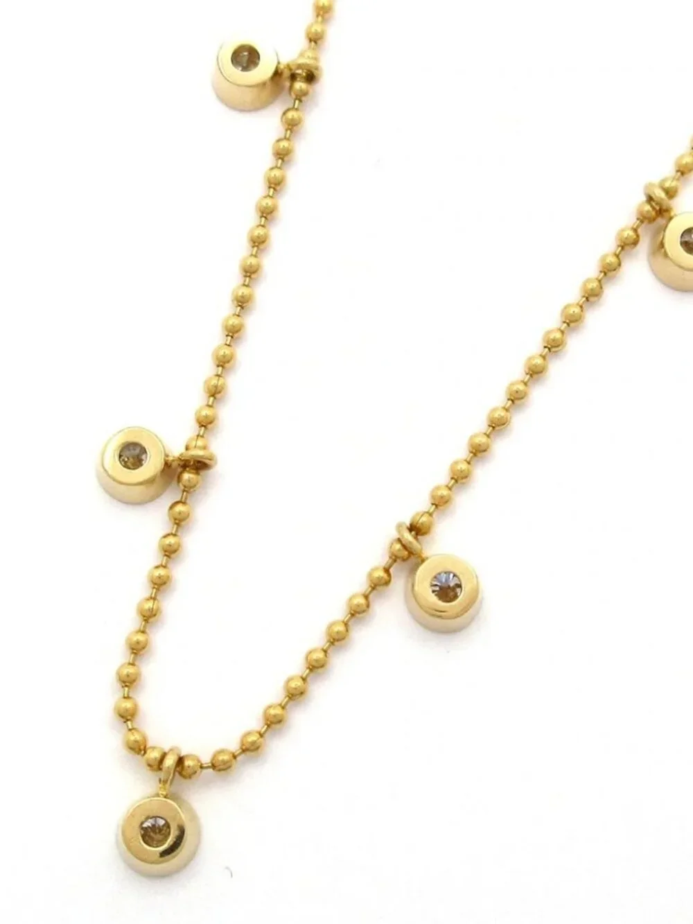 La soma 18K Yellow Gold Diamond Necklace